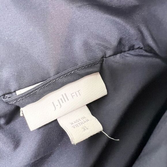 J. Jill Fit Jacket Womens Extra Large Blue & Red Water Repellent Full-Zip - Picture 3 of 9
